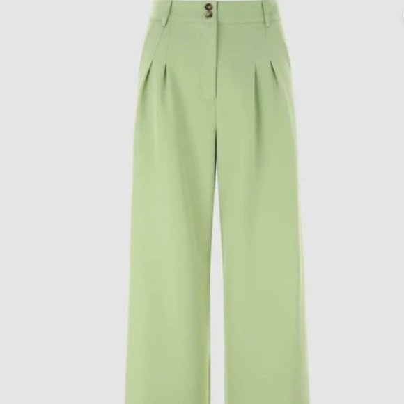 Cider lime green high waisted wide leg pants medium - Picture 1 of 6